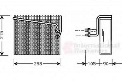 VAN WEZEL 1700v072 -  Испаритель, кондиционер